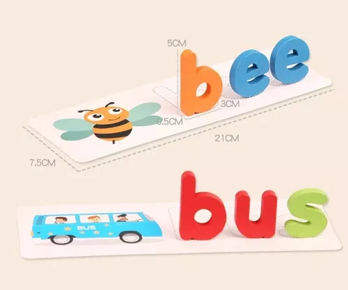 JUEGO EN MADERA ALFABETO DELETREO